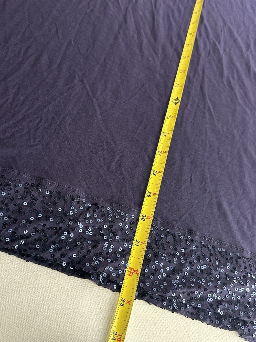 Boden Scarf Sequin Trim 160x65cm Navy Blue Dark Indigo Jersey Cotton Shawl Wrap